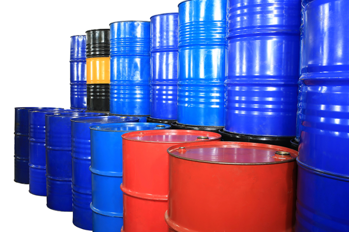 stock photo barrels of different colors